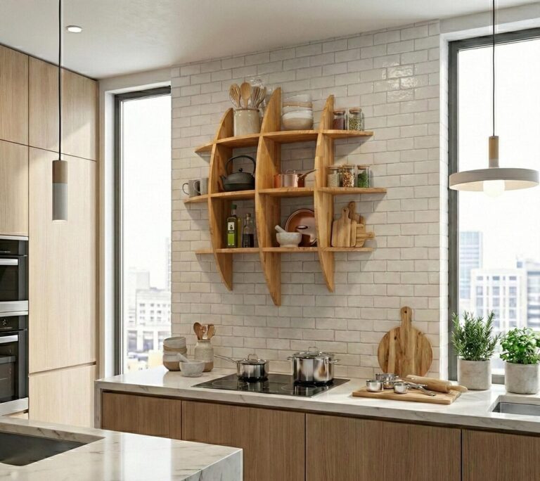 Modern shelf | Wall shelf | Parametric grid shelf